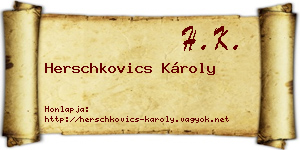 Herschkovics Károly névjegykártya